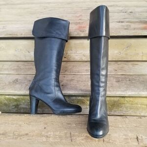 Ralph Lauren Mallarie Knee High OTK Fold Over Equestrian Riding Tall Boots 9.5